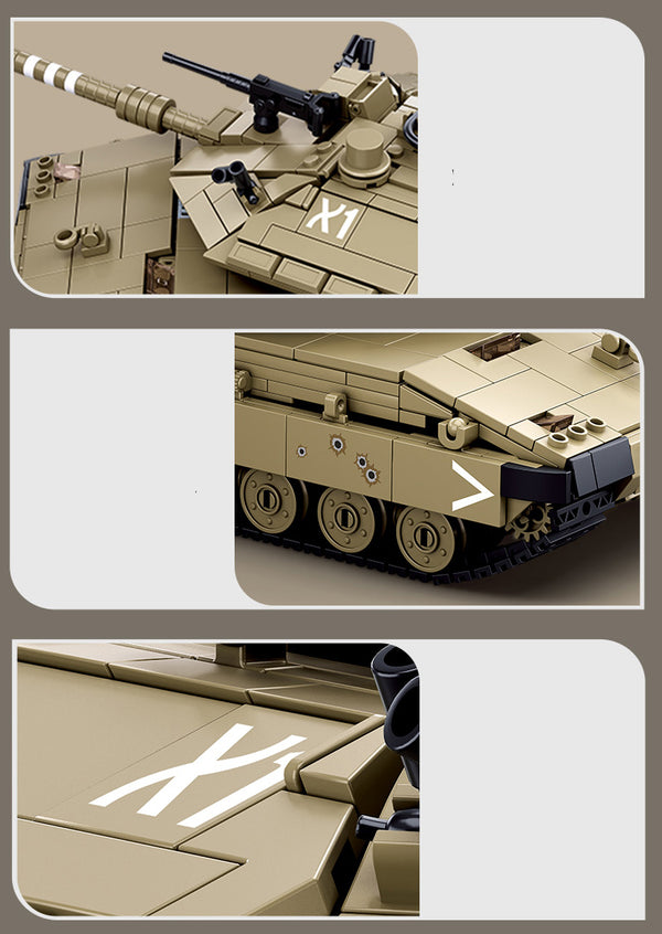 Large Merkava MK4 Modern Battle Tank M38-B1022 - 937 Pieces Remote Control