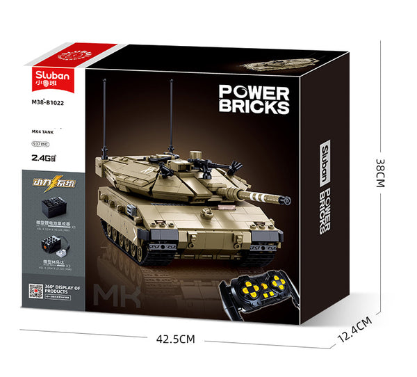 Large Merkava MK4 Modern Battle Tank M38-B1022 - 937 Pieces Remote Control