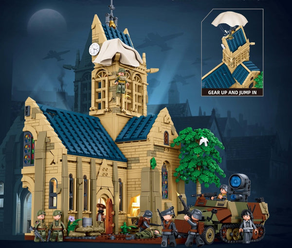Sainte-Mère-Église WW2 Church Scene - B1532