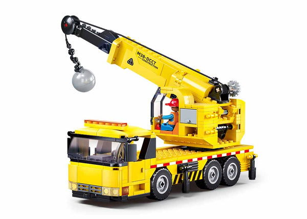 Sluban Crane and Wrecking Ball - Construction Vehicle