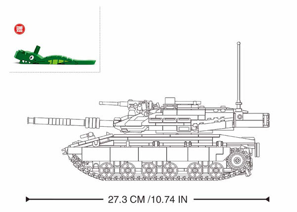 Large Merkava MK4 Modern Battle Tank M38-B1022 - 937 Pieces Remote Control