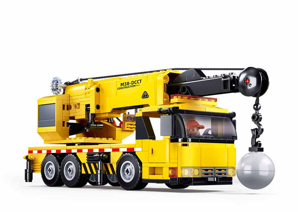 Sluban Crane and Wrecking Ball - Construction Vehicle