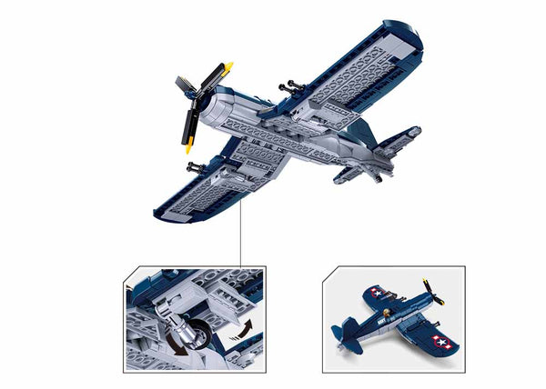 Sluban US WWII-F4U Fighter Plane - 550 Pieces - M38-B1109