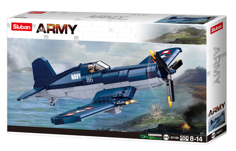 Sluban US WWII-F4U Fighter Plane - 550 Pieces - M38-B1109