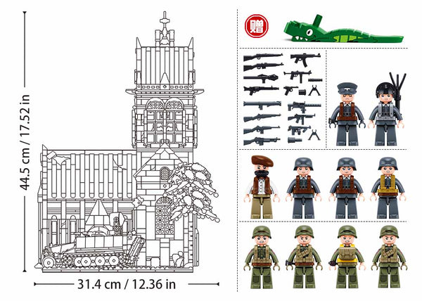 Sainte-Mère-Église WW2 Church Scene - B1532
