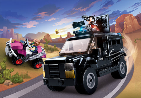 Police 4x4 Swat SUV Police Truck - M38-B0653