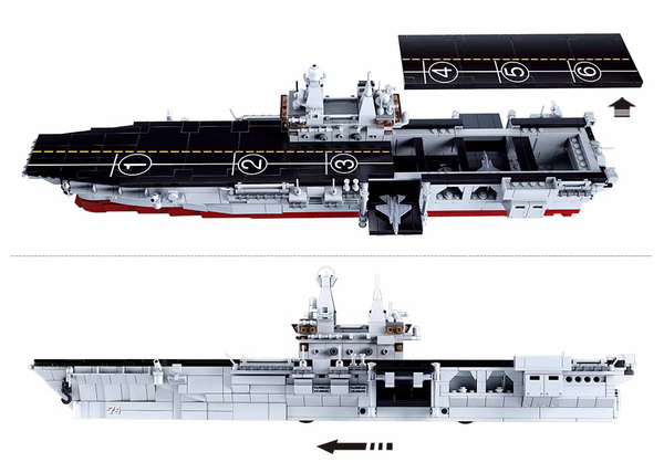1:450 Scale Large Assault Aircraft Carrier M38-B0699
