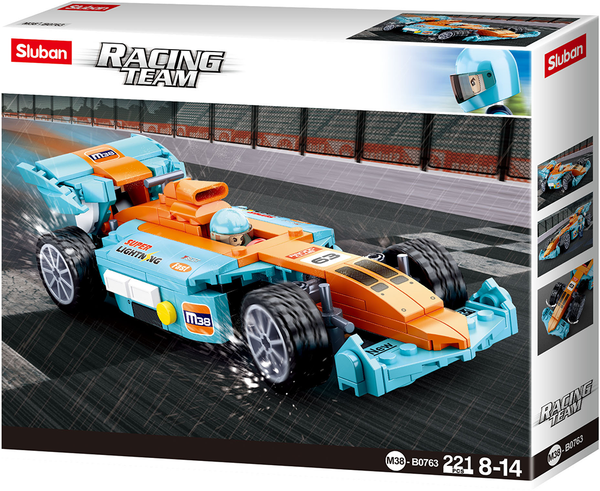 Racing Team Large Scale Race Car -221 Pieces - M38-B0763
