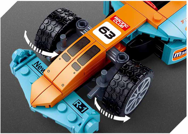 Racing Team Large Scale Race Car -221 Pieces - M38-B0763