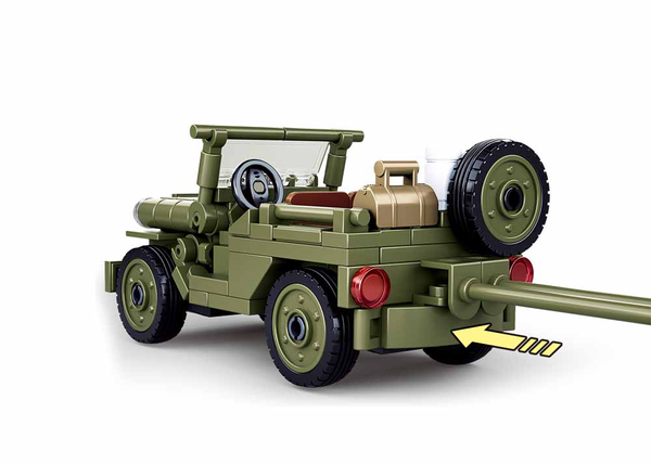 US WILLY WW2 4×4 Jeep with Field Canon - M38-B0853