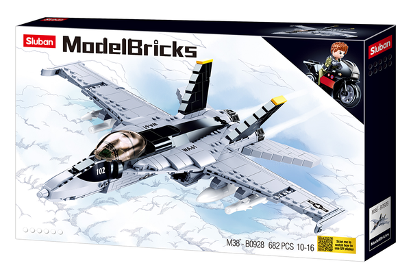 F-18 Hornet - US Fighter Jet - Bumblebee - 682 Pieces - M38-B0928