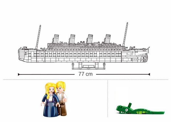 1/350 SCALE TITANIC MODEL KIT M38-B1122 (65 cm / 25 in Long) - 2401 PCS