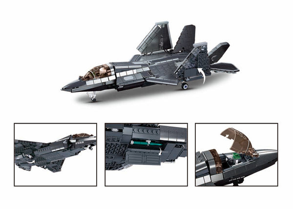 J35 Stealth Aircraft Sluban Set - 838 Pieces - M38-B1186