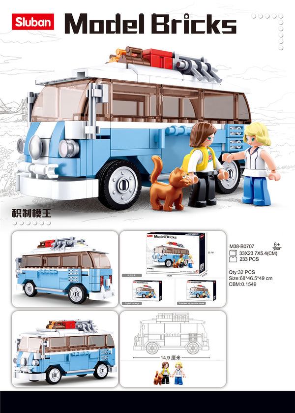 Mini VW Combi Van - Beach Surf Van - M38-B0707