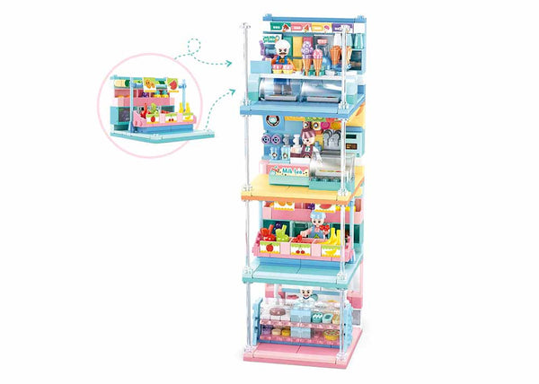 Girl's Mini Set / Mini Shop Building 8 sets in One Mega Pack - 868 Pieces - M38-B0792