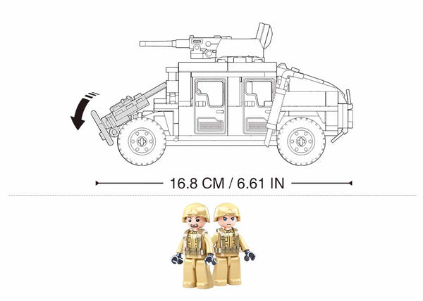 US Army Hummer - Modern Military Assault Vehicle - 265 Pcs - ( M38-B0837 )