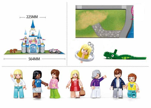 Sluban Large Girls Sapphire Castle - 815 Psc - M38-B0610