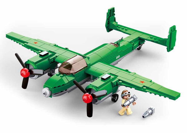 Sluban WW2 Tupolev TU-2 Bomber Airplane - 311 Pieces - M38-B0688