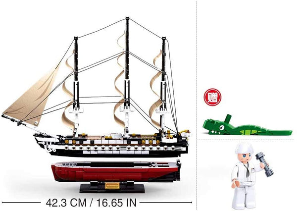 USS Constitution 1794 Navy Frigate Sailing Ship - (36 cm / 14.7 Inch Long ) - 1118 PCS - M38-B0836