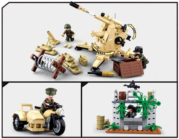 Sluban Battle of Kursk, battle field and Tank set with Fighter Plane Set - 998 Pieces. M38-B0697