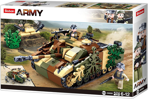 WWII STUG III German Armoured Battle Tank - 524 Pieces - M38-B0858
