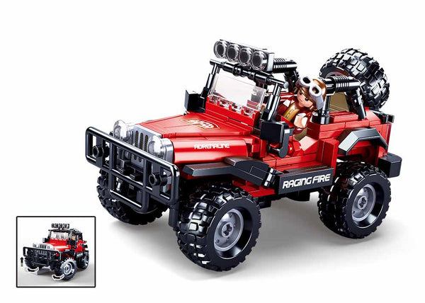 Sluban JEEP off Road Truck / Road Car - 253 Pieces - M38-B0816