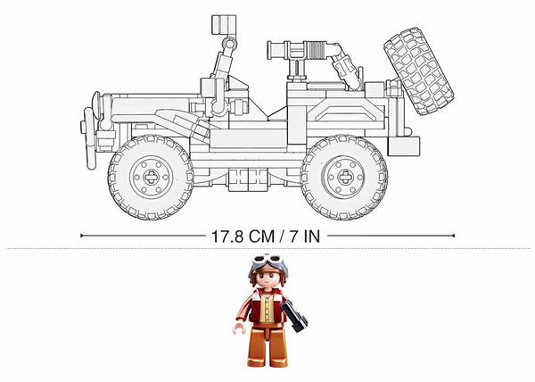 Sluban JEEP off Road Truck / Road Car - 253 Pieces - M38-B0816