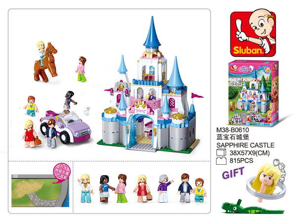 Sluban Large Girls Sapphire Castle - 815 Psc - M38-B0610