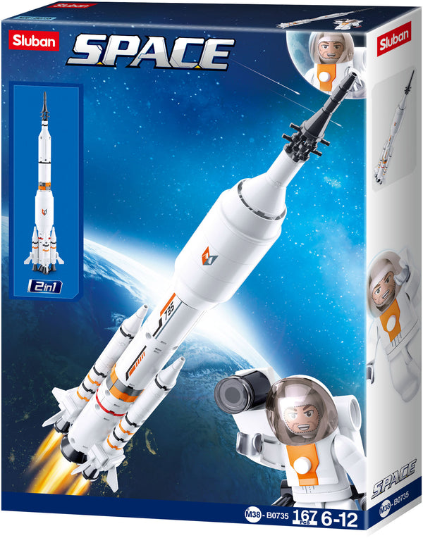 Sluban Space Saturn Rocket Booster Set - M38-B0735 - 167 Pcs