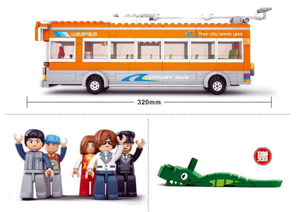 Street Trolley Bus - Metro Bus + Bus Stop - B0332