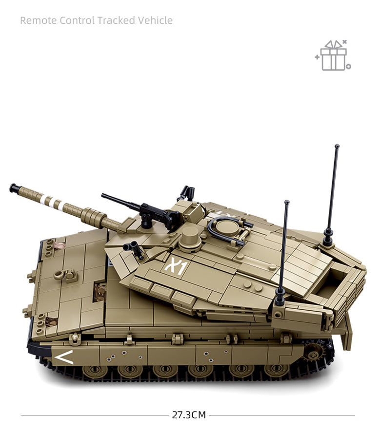 SLUBAN Military Merkava RC Main Battle Tank-AFOBRICK