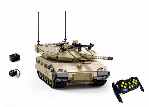 Sluban M38-B0309 Amphibious Onrush Blocks Army Bricks Toy-K-1 Tank and Hind  Helicopter and Hummer Squad Car