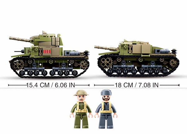 Medium Italian WWII Tank - M38-B0711 - 463 pcs