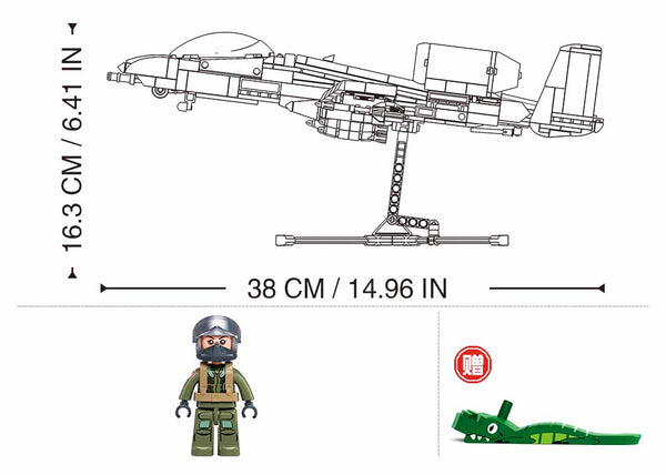 A-10 Thunderbolt Tank Buster Fighter - Sluban B1262