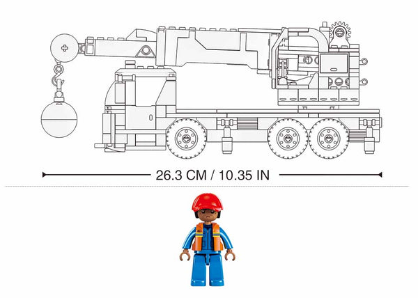 Sluban Crane and Wrecking Ball - Construction Vehicle