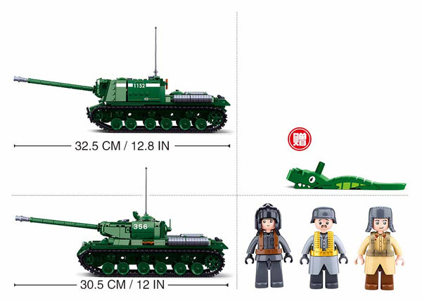 IS2 Heavy Battle Tank WW2  (2in1) Set - 845 Piece - M38-B0979