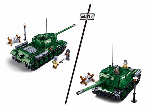 IS2 Heavy Battle Tank WW2  (2in1) Set - 845 Piece - M38-B0979