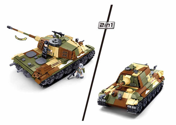 King Tiger Heavy Battle Tank WW2  (2in1) Set - 930 Piece - M38-B0980