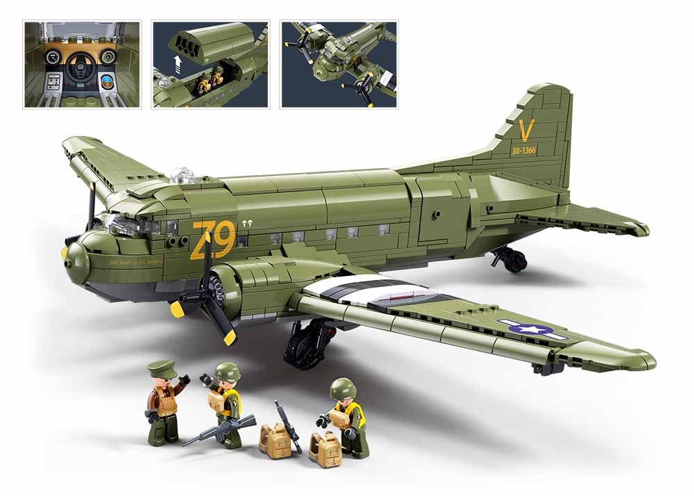 C-47 WW2 Dakota Skytrain Troop Transport - Sluban B1366 | Sluban North ...