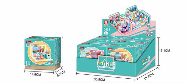 Girl's Mini House sets  - 868 Pieces - M38-B0757