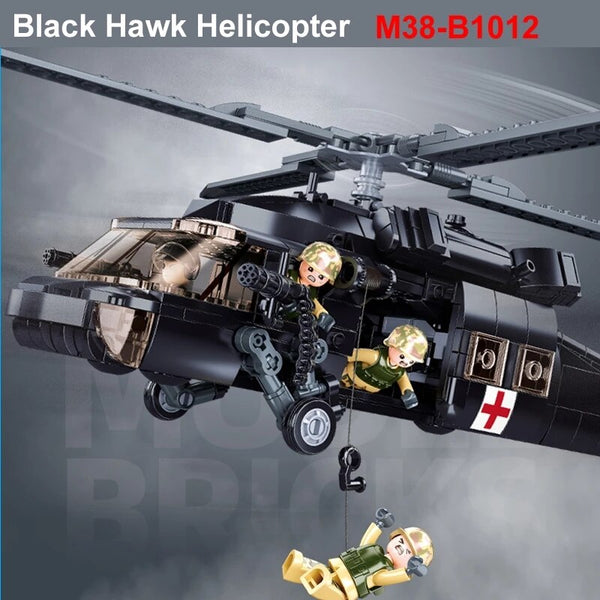 UH-60 US Black Hawk Military Helicopter - 692 Pcs - M38-B1012