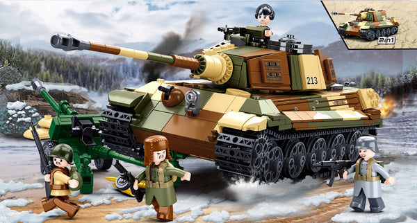 King Tiger Heavy Battle Tank WW2  (2in1) Set - 930 Piece - M38-B0980