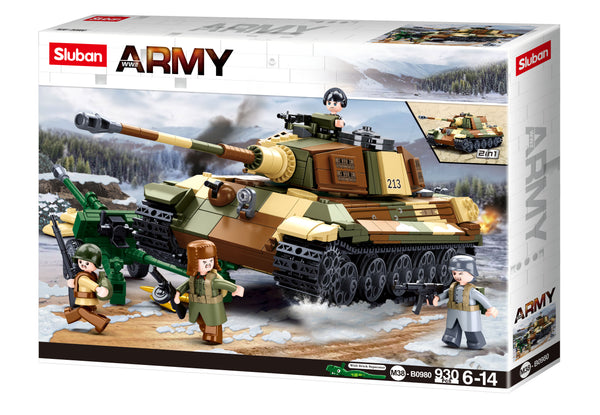 King Tiger Heavy Battle Tank WW2  (2in1) Set - 930 Piece - M38-B0980