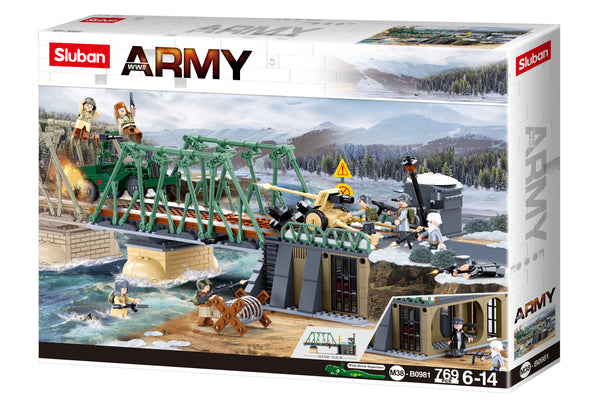 Winter Battle Bridge Scene - Battle Set 769 Pieces - M38-B0981