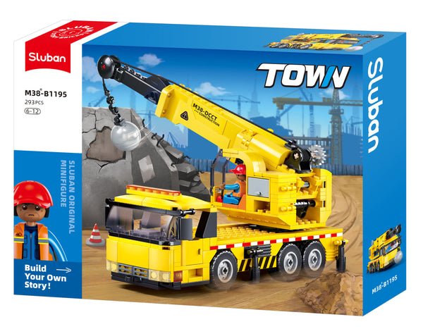 Sluban Crane and Wrecking Ball - Construction Vehicle