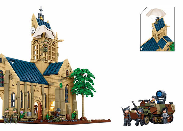 Sainte-Mère-Église WW2 Church Scene - B1532