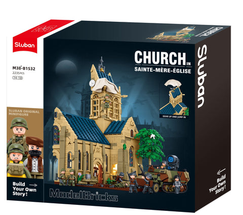 Sainte-Mère-Église WW2 Church Scene - B1532