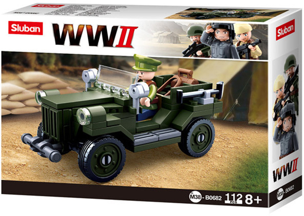 Sluban WW2 Allied Field Jeep  - 112 Piece - M38-B0682