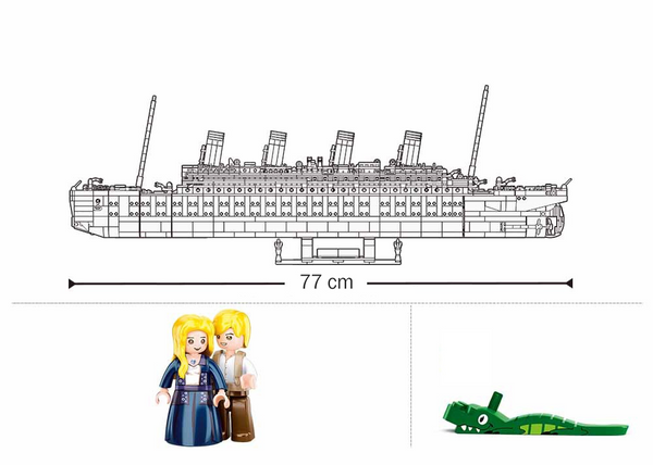 1/350 SCALE TITANIC MODEL KIT M38-B1122 (65 cm / 25 in Long)  - 2401 PCS