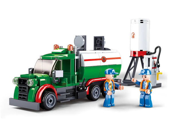Big Rig Gas fuel Truck and Small Gas Station - M38-B0878